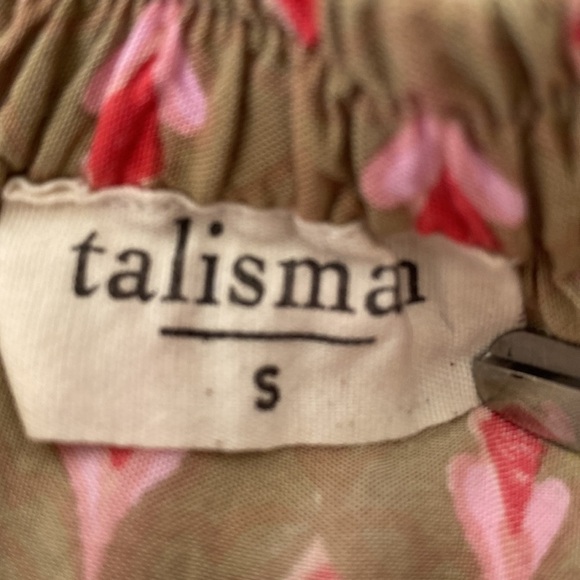 Talisman Pink & Tan Tiered Sassy Ruffle Skirt Size Small - Picture 6 of 9